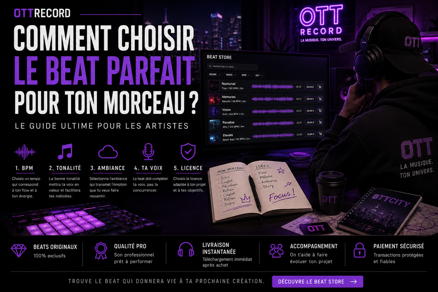 Comment choisir le beat parfait pour votre morceau ? Le guide ultime pour les artistes